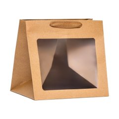 Пакет бумажный с ручками Крафт 25х25х25 см 9608106