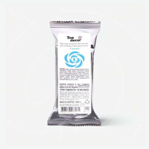 Мастика кондитерская ванильная Top Decor "Синяя" 100 г tp66071