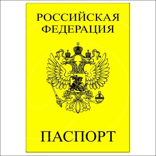 Топпер декоративный акриловый "Паспорт" Золото 8,7х12,5 см ТСК128