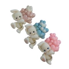 Фигурка из шоколадной глазури "Зайка с шариками 2D" 