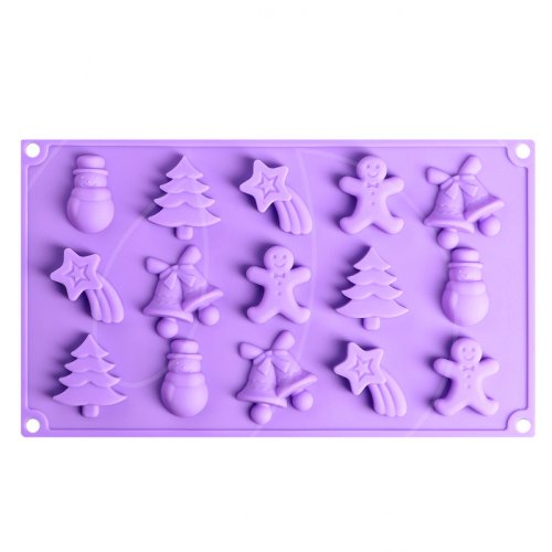 Форма силиконовая для шоколада "Новогоднее ассорти" 15 шт 3624962
