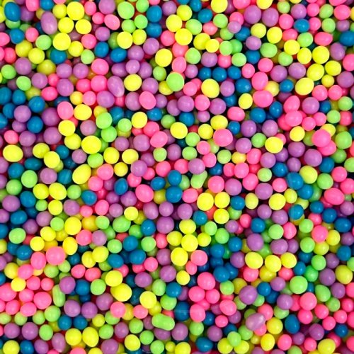 Посыпка кондитерская из дутого риса жемчуг неоновый "Разноцветный" 50 г 923