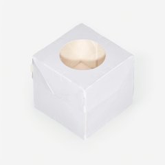 Коробка на 1 капкейк белая 10х10х10 см ForG Muf 1 PRO I W W