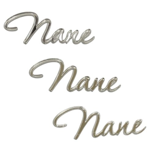 Набор топперов декоративных акриловых "Папе" Серебро 5,5х2 см 3 шт 36373